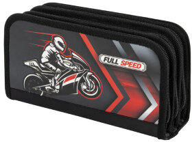 Пенал ПИФАГОР, 3 отделения, ламинированный картон, &quot;Full Speed&quot;, 19х11 см, 229210