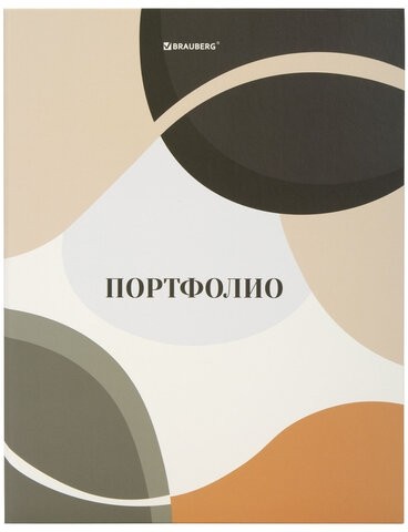 Папка-портфолио универсальная, 4 кольца, 20 файлов, 7БЦ матовая, BRAUBERG "Abstraction", 117555