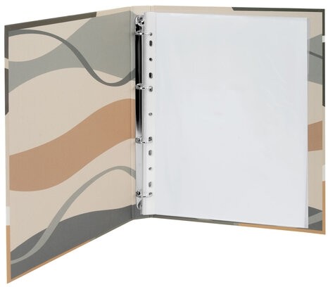 Папка-портфолио универсальная, 4 кольца, 20 файлов, 7БЦ матовая, BRAUBERG "Abstraction", 117555
