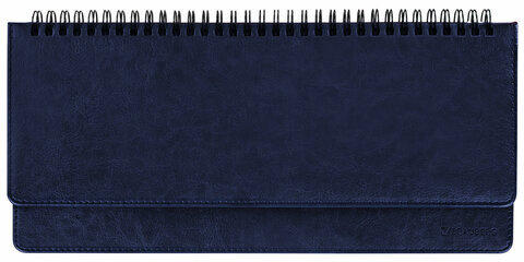 Планинг настольный недатированный (305x140 мм) BRAUBERG "Imperial", кожзам, 60 л., синий, 11169, 111694