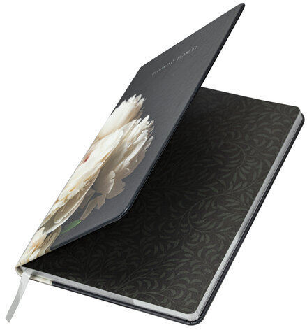 Блокнот А5 (143x210 мм), BRAUBERG VISTA "Bloom", под кожу, твердый, срез фольга, 80 л., 112071