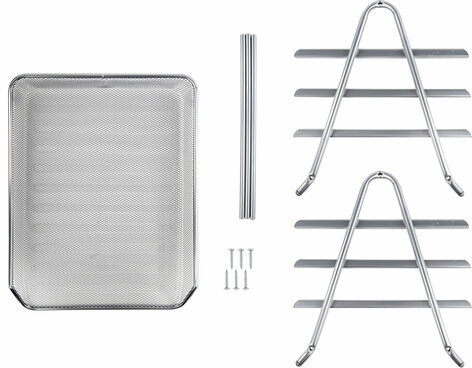 Лоток горизонтальный металлический для бумаг, 3 секции, BRAUBERG "Germanium", А4 (267х355х295 мм), серебристый, 231953