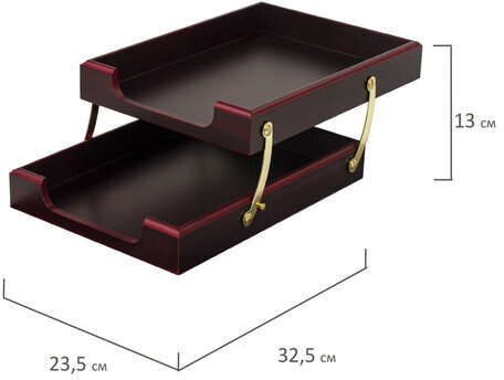 Набор настольный BESTAR "Ares" из дерева, 7 предметов, цвет "красное дерево", 236355