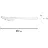 Нож одноразовый пластиковый 180 мм, прозрачный, КОМПЛЕКТ 48 шт., КРИСТАЛЛ, LAIMA, 602655