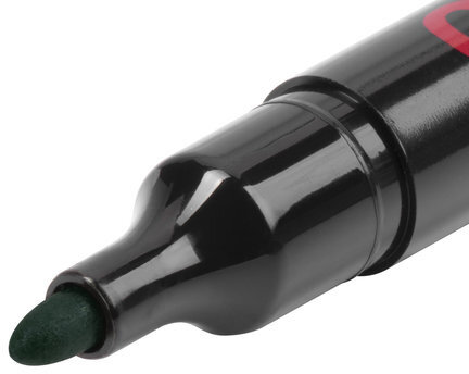 Маркер перманентный ОФИСМАГ, ЗЕЛЕНЫЙ, круглый наконечник, 3 мм, с клипом, 151200