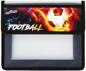 Папка для тетрадей ЮНЛАНДИЯ А5, 2 отделения, пластик, клапан на липучке, &quot;Fireball&quot;, 270144