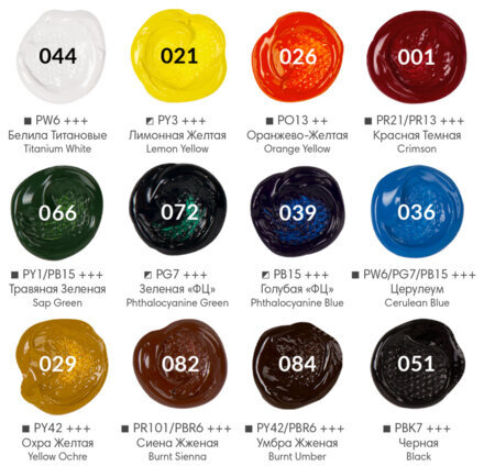 Краски акриловые художественные глянцевые 12 цветов в тубах по 75 мл, BRAUBERG ART CLASSIC, 192426