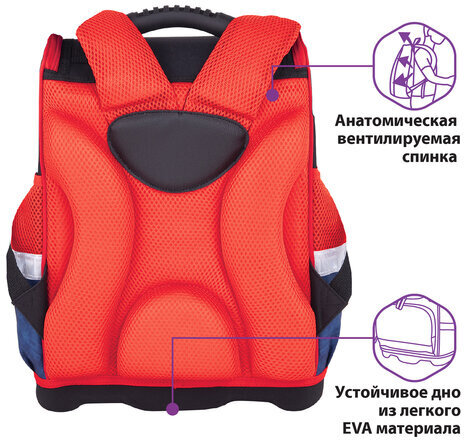 Ранец ЮНЛАНДИЯ WISE для начальной школы, "Feel the speed", 37x29х15 см, 270590