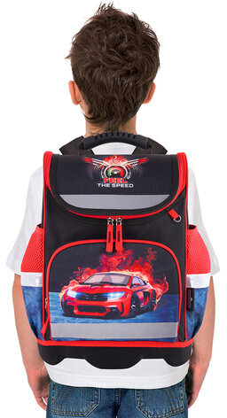 Ранец ЮНЛАНДИЯ WISE для начальной школы, "Feel the speed", 37x29х15 см, 270590