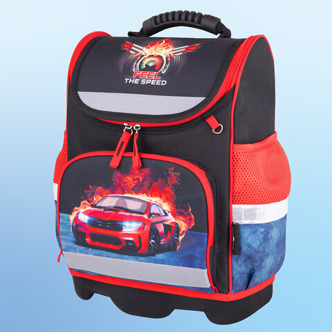 Ранец ЮНЛАНДИЯ WISE для начальной школы, "Feel the speed", 37x29х15 см, 270590