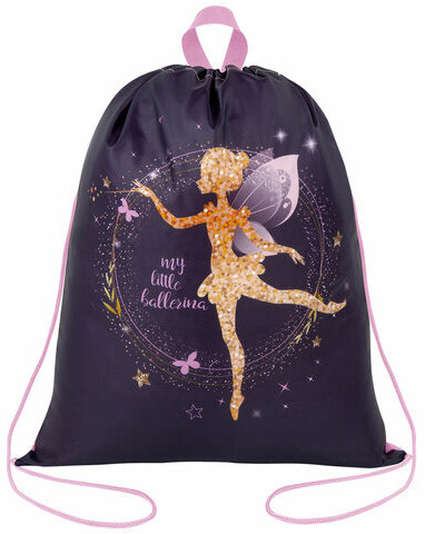 Мешок для обуви BRAUBERG KIDS, с петлей, 42х34 см, "Gold fairy", 272414