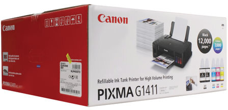 Принтер струйный CANON PIXMA G1411 А4, 8,8 изобр./мин., 4800х1200, СНПЧ, 2314C025