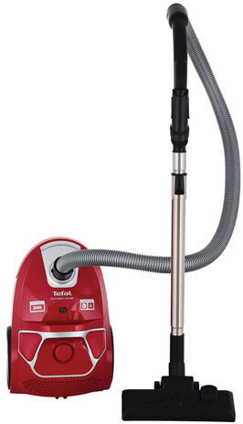 Пылесос TEFAL Compact Power TW3953EA, с пылесборником, потребляемая мощность 750 Вт, красный, 2211400166