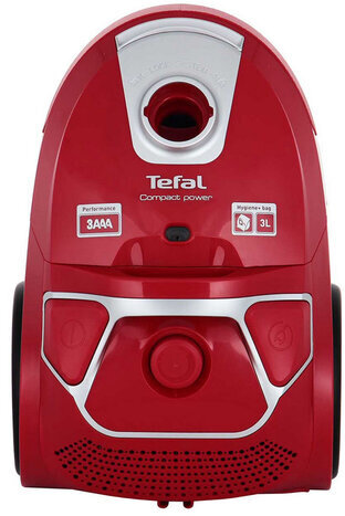 Пылесос TEFAL Compact Power TW3953EA, с пылесборником, потребляемая мощность 750 Вт, красный, 2211400166