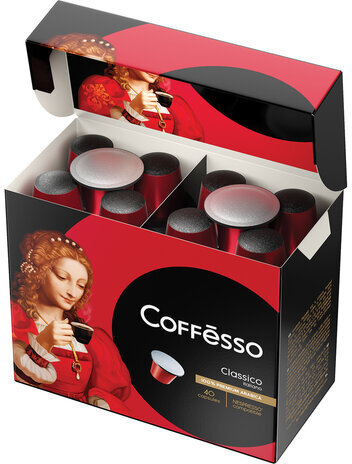 Кофе в капсулах COFFESSO Classico Italiano для кофемашин Nespresso, 100% арабика, 40 порций, 101733