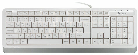 Клавиатура проводная A4TECH Fstyler FK10, USB, 104 кнопки, белая, 1147536