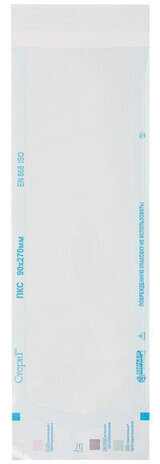 Пакет комбинированный самоклеящийся ВИНАР СТЕРИТ, комплект 100 шт., для ПАРОВОЙ/ГАЗОВОЙ стерилизации, 90х270 мм