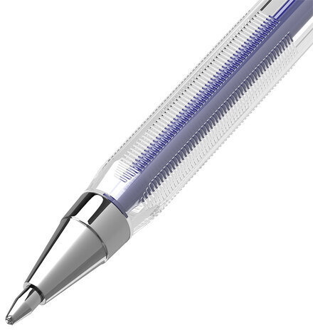 Ручка шариковая BRAUBERG "M-500 CLASSIC", СИНЯЯ, корпус прозрачный, узел 0,7 мм, линия письма 0,35 мм, 143444