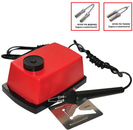 Прибор для выжигания по дереву и ткани "Узор-1", регулировка мощности, 2 насадки, 881370, ЭВД-20/220