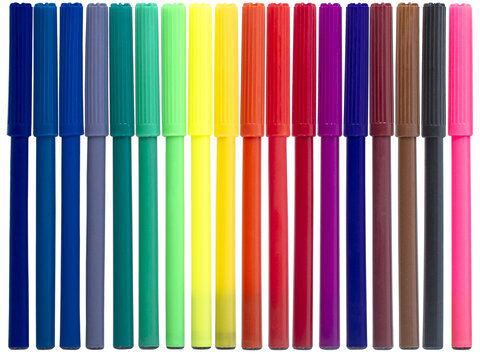 Фломастеры ПИФАГОР, 18 цветов, вентилируемый колпачок, 151091