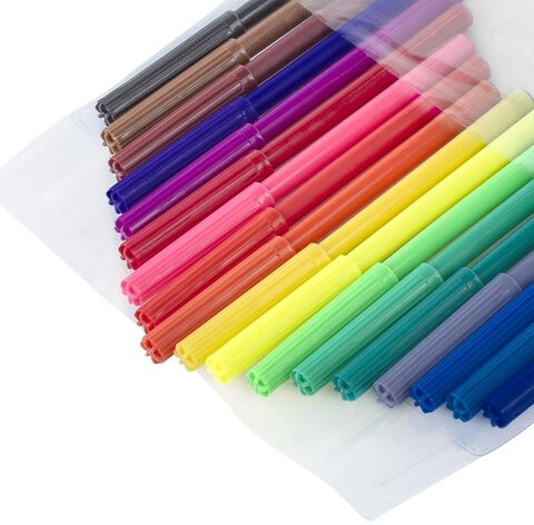 Фломастеры ПИФАГОР, 18 цветов, вентилируемый колпачок, 151091