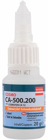 Супер клей 20г COSMOFEN CA-12 цианоакрилат, флакон дозатор, супер фиксация, CA-500.20, CA 500.200(20)