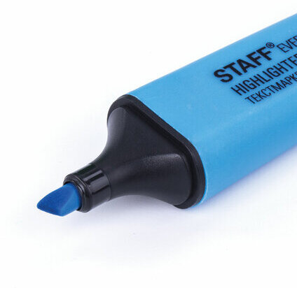 Текстовыделитель STAFF "EVERYDAY HL-638", ГОЛУБОЙ, линия 1-5 мм, 151642
