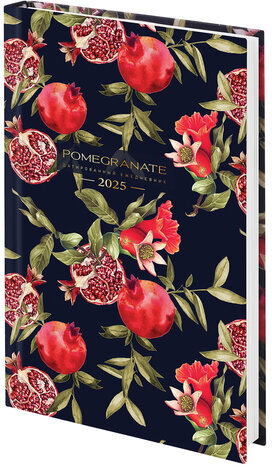 Ежедневник датированный 2025 145х215 мм, А5, STAFF, ламинированная обложка, "Гранаты", 116035