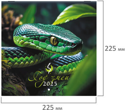 Календарь настенный перекидной на 2025 г., BRAUBERG, 12 листов, 22,5х22,5 см, МИНИ, "Символ года", 116183