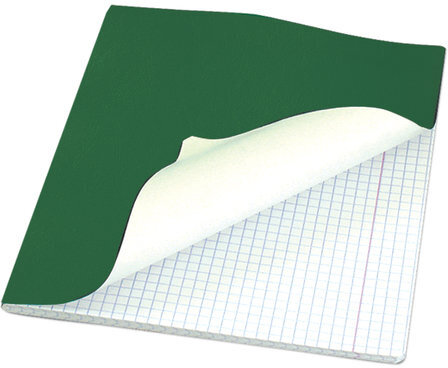 Тетрадь бумвинил, А5, 96 л., скоба, офсет №1, клетка, с полями, STAFF, ЗЕЛЕНЫЙ, 403417