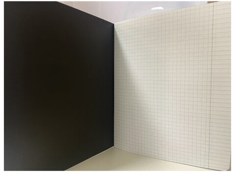 Тетрадь А5, 48 л., ПЗБМ, скоба, клетка, Soft Touch, брайль 3D, "БлэкТач", 028831