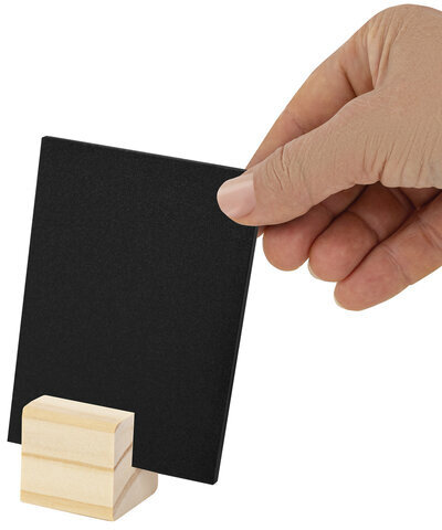 Ценникодержатель деревянный (ценники, реклама, фото) 3,5х3,5х3,5 см, КОМПЛЕКТ 6 шт., BRAUBERG, 291311