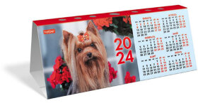 Календарь-домик настольный с высечкой на 2024 г., &quot;Ассорти&quot;, HATBER, КД6, КД6_891