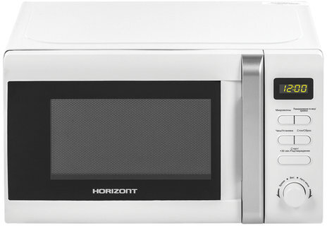 Микроволновая печь HORIZONT 20MW700-1379CTW, объем 20 л, мощность 700 Вт, электронное управление, белая