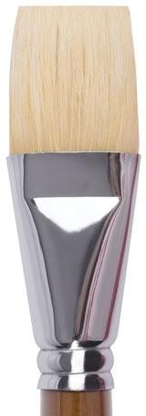 Кисть художественная профессиональная BRAUBERG ART CLASSIC, щетина, плоская, № 36, длинная ручка, 200727