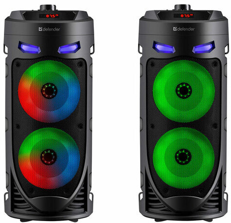 Колонка портативная DEFENDER Crashboom, 16 Вт, 1800 мАч, Bluetooth, FM, Type-C, черная, 65085