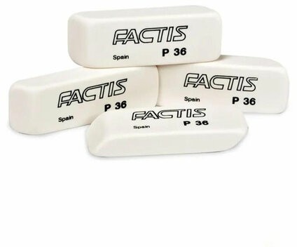 Ластик FACTIS P 36 (Испания), 56х20х9 мм, белый, прямоугольный, скошенные края, CPFP36B