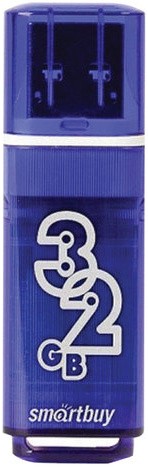 Флеш-диск 32 GB SMARTBUY Glossy USB 3.0, тёмно-синий, SB32GBGS-DB