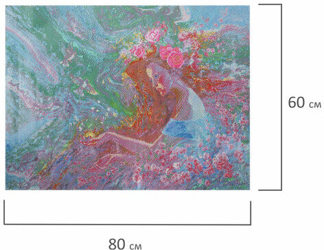 Картина стразами (алмазная мозаика), 60х80 см, ОСТРОВ СОКРОВИЩ "Весна", без подрамника, 663869