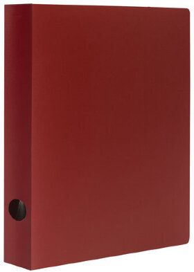 Папка на 2 кольцах STAFF, 40 мм, красная, до 300 листов, 0,5 мм, 225722