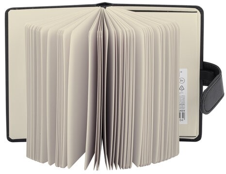 Скетчбук, слоновая кость 140 г/м2 90х140 мм, 80 л., КОЖЗАМ, застежка, BRAUBERG ART CLASSIC, черный,116458