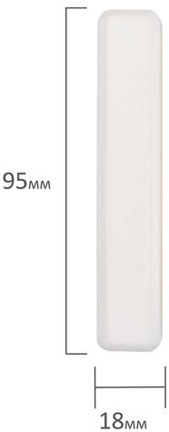 Мел белый BRAUBERG, набор 5 шт., утолщенный, квадратный, 227444