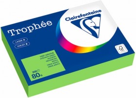 Бумага цветная CLAIREFONTAINE, А4, 80 г/м2, 500 л., интенсив, ярко-зеленый, Франция, 1875C, 1875PC