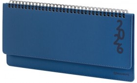 Планинг датированный 2026 305х140 мм BRAUBERG &quot;Up&quot;, под кожу, синий, 117235