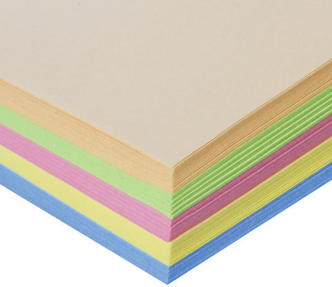 Бумага цветная STAFF "Profit", А4, 80 г/м2, 250 л. (5 цв. х 50 л.), пастель, для офиса и дома, 110890