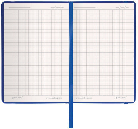 Блокнот МАЛЫЙ (100x150 мм) А6, BRAUBERG "Metropolis Special", под кожу, 80 л., клетка, синий, 111580