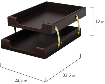 Набор настольный BESTAR "Artemis" из дерева, 10 предметов, цвет "орех", 236357
