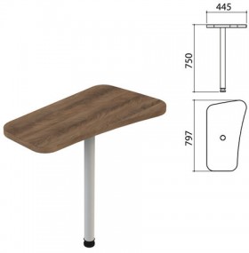 Стол приставной &quot;Приоритет&quot;, 797х445х750 мм, лагос, (КОМПЛЕКТ)