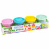 Пластилин-тесто для лепки BRAUBERG KIDS, 4 цвета, 560 г, пастельные цвета, крышки-штампики, 106717