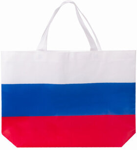 Сумка &quot;Флаг России&quot; триколор, 40х29 см, нетканое полотно, BRAUBERG, 605519, RU39